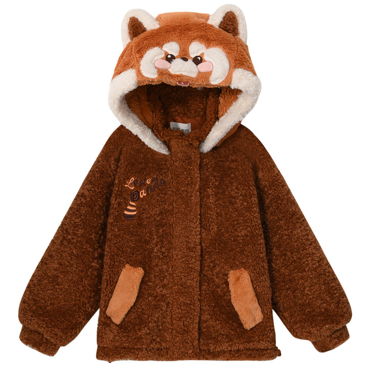 Cute Red Panda Design Fleece Jacket