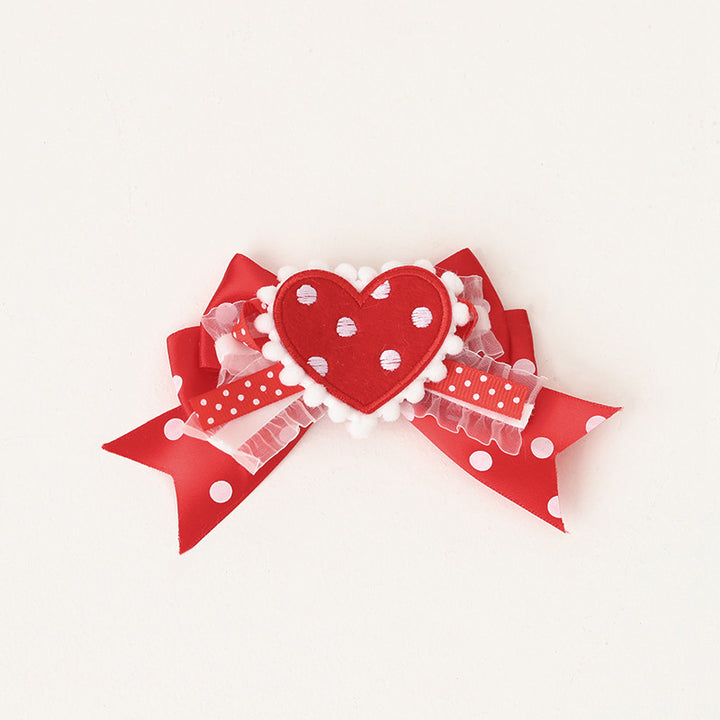 Red Polka Dot Strawberry Hair Clip