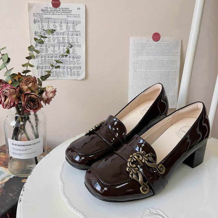 Black/Brown Retro JK Style School Uniform Shoes