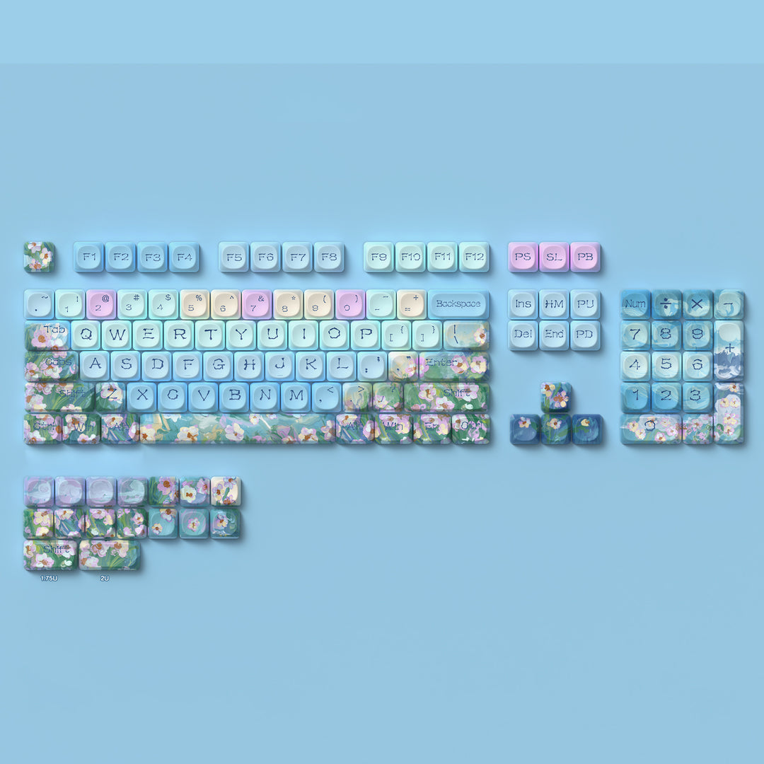 Cute Daisy Theme Keycaps Set for Mechanical Keyboards