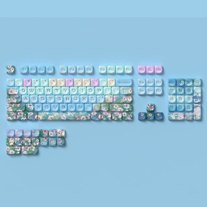 Cute Daisy Theme Keycaps Set for Mechanical Keyboards