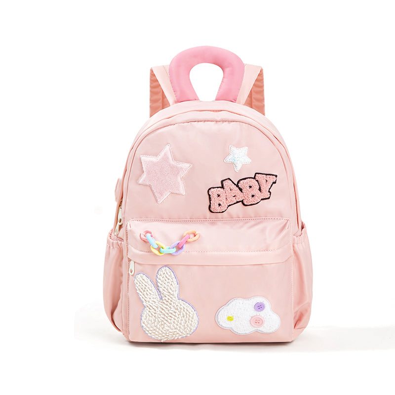 Cute Star Rabbit Cloud Letter Embroidery Backpack