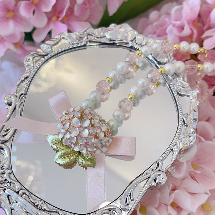 Hydrangea Pearl Necklace