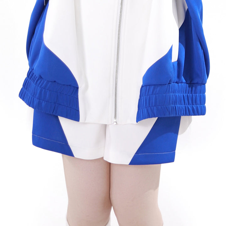 Cyber Y2K Hooded Jacket Shorts Pants Arm Sleeves Leg Warmers Headpiece