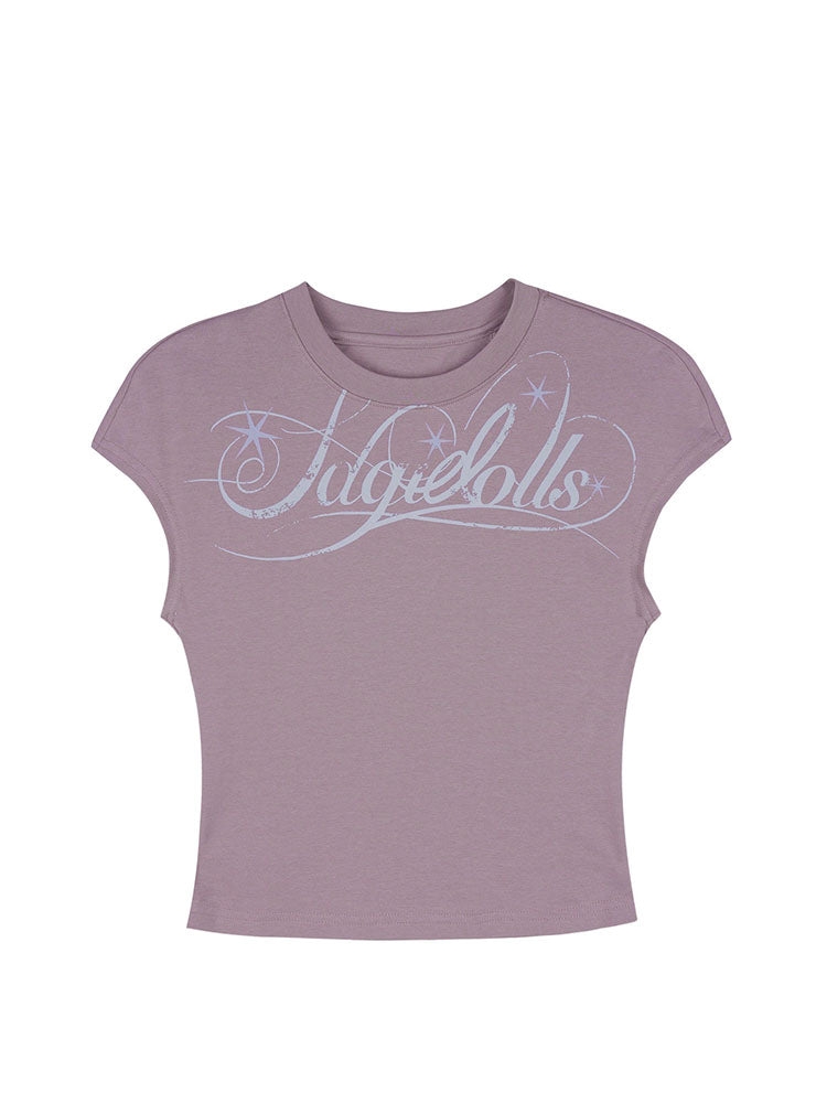 Gothic Star Script Baby Tee