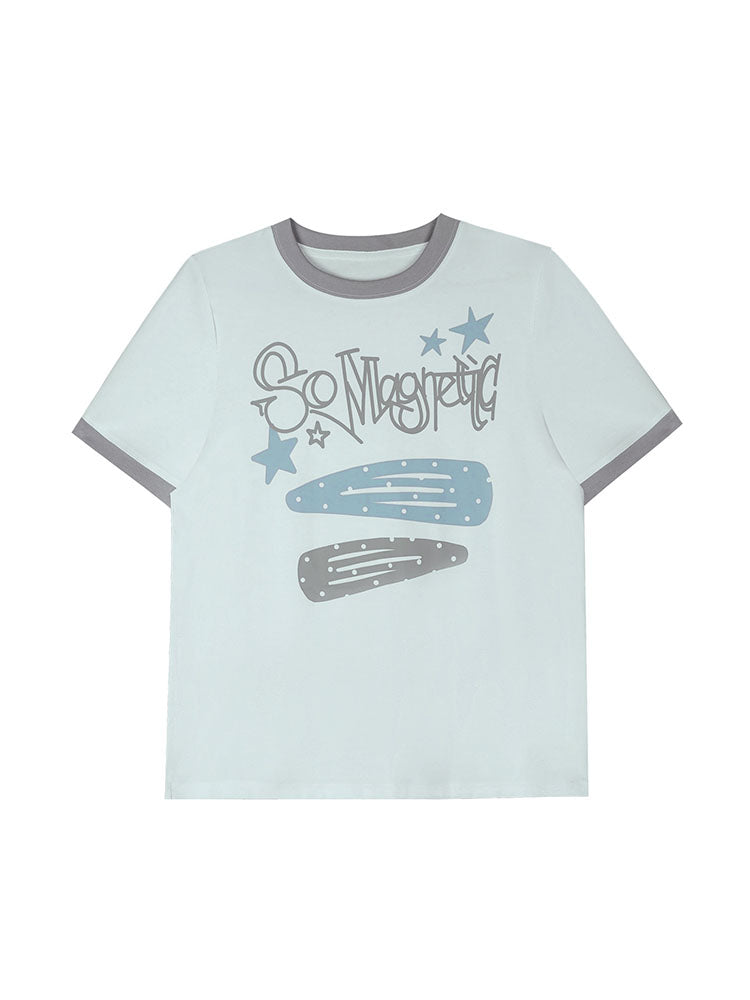 So Magnetic Pastel Ringer T-shirt