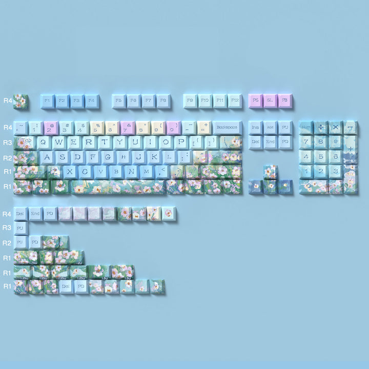 Cute Daisy Theme Keycaps Set for Mechanical Keyboards