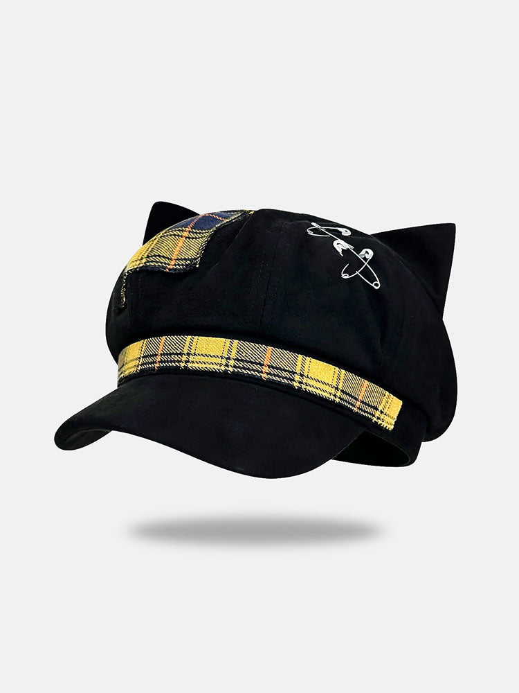 Punk Plaid Cat Ear Cap
