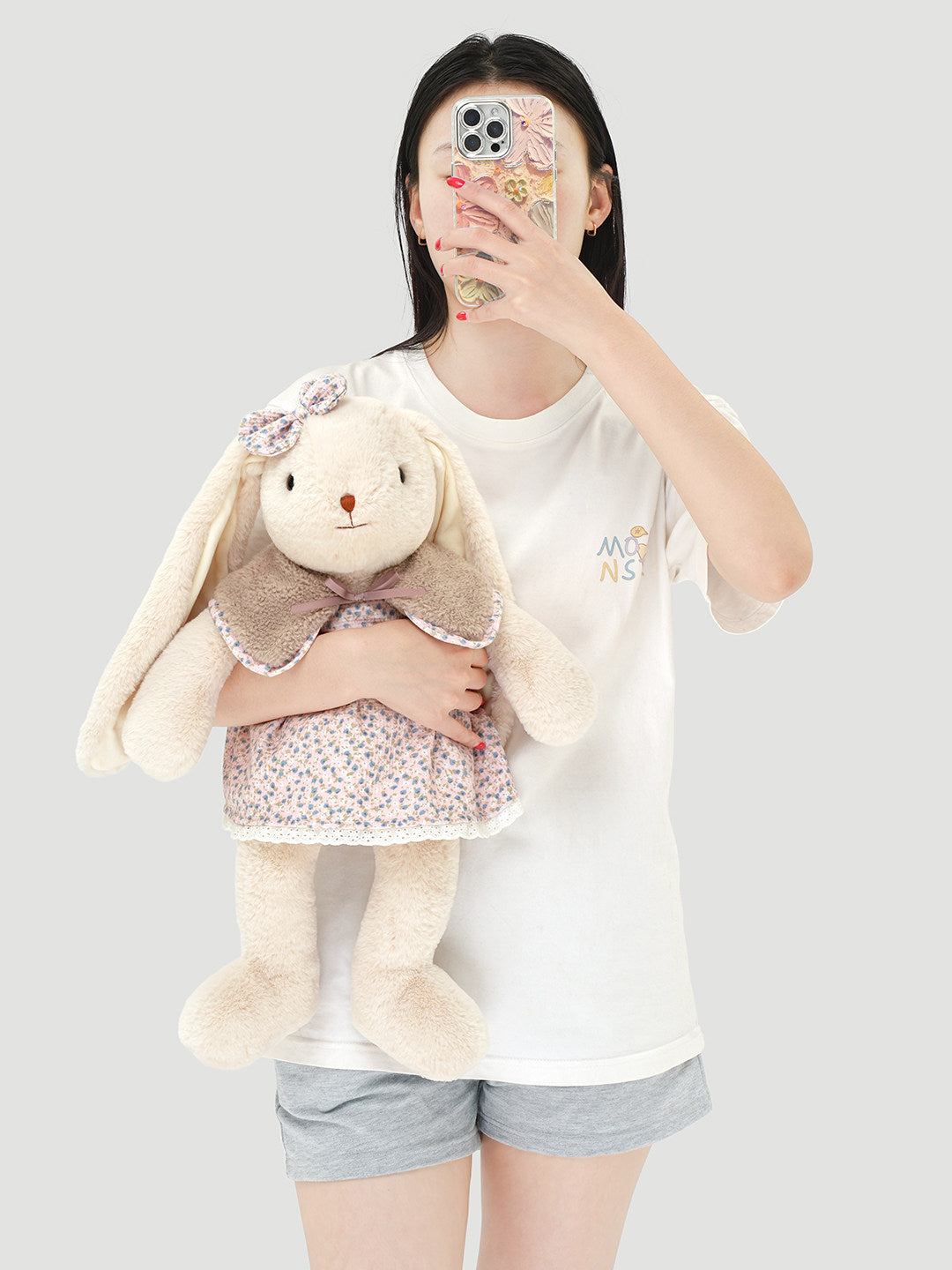 Cute Pastoral Long-Eared Stuffed Bunny Plush