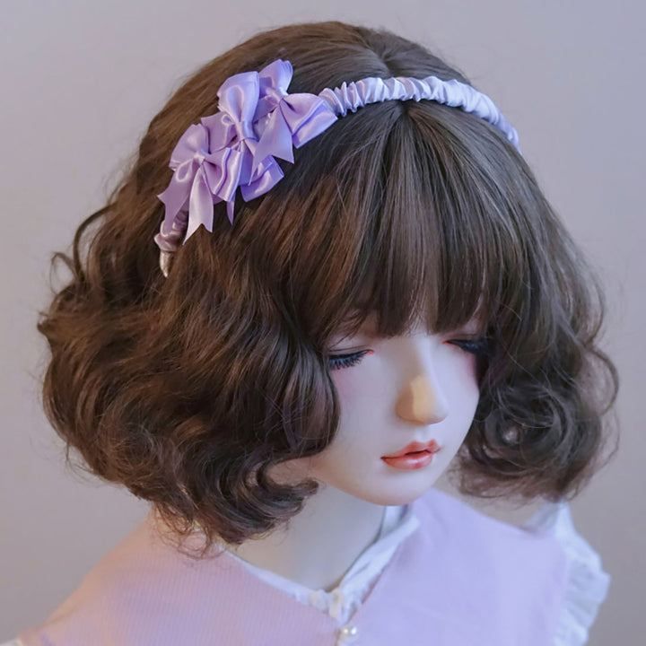 Korean Bow Ruffled Headband