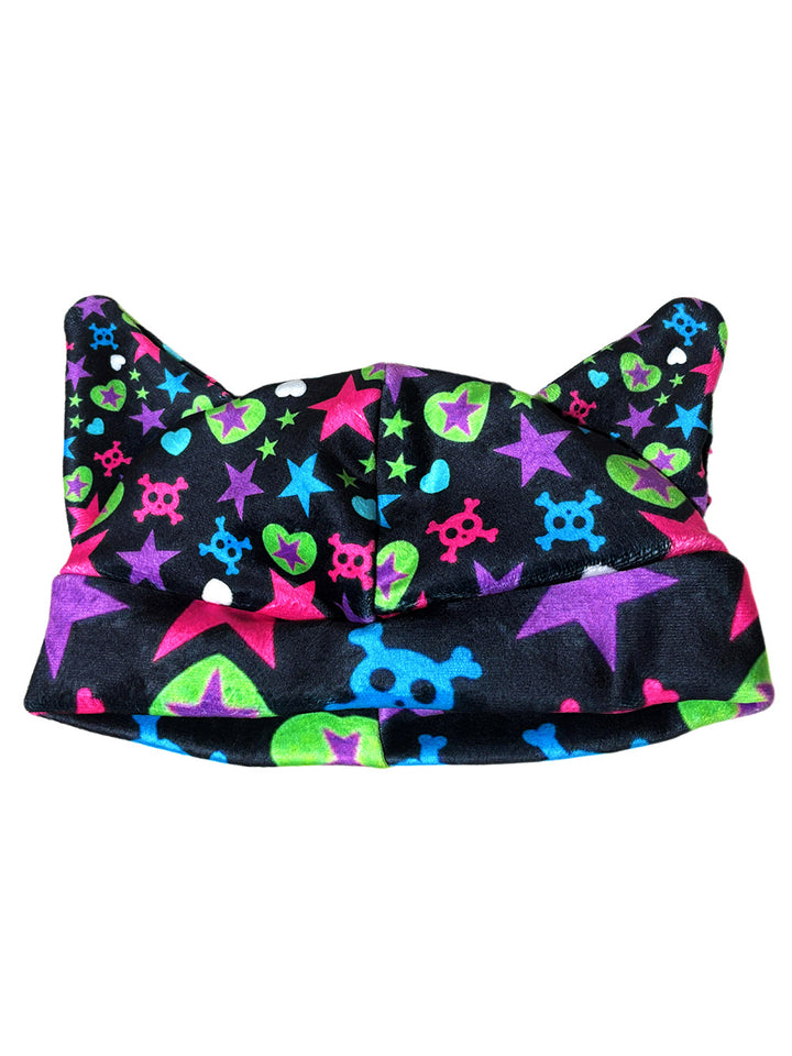 Colorful Graphic Cat Ear Beanie