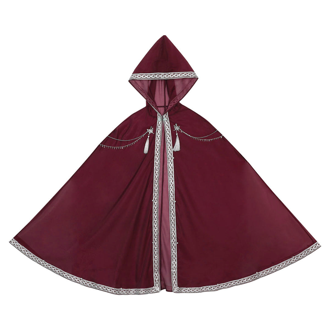 Eternal Day Priestess Red Cloak Dress with Accessories