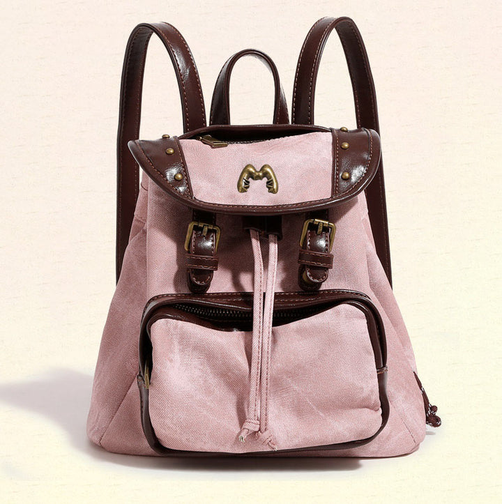 Vintage Studded Drawstring Backpack