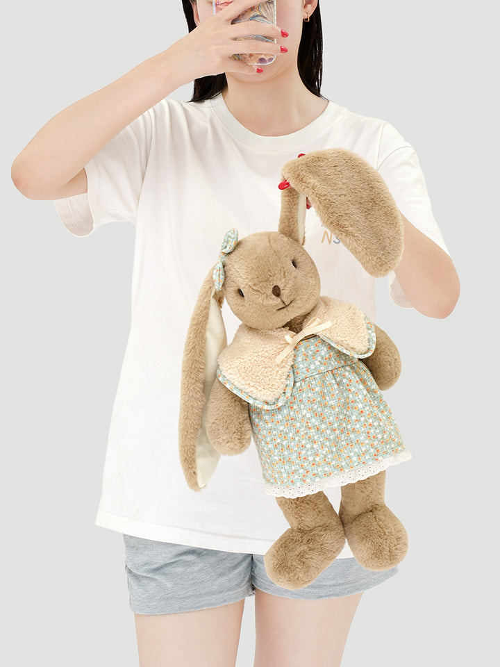 Cute Pastoral Long-Eared Stuffed Bunny Plush