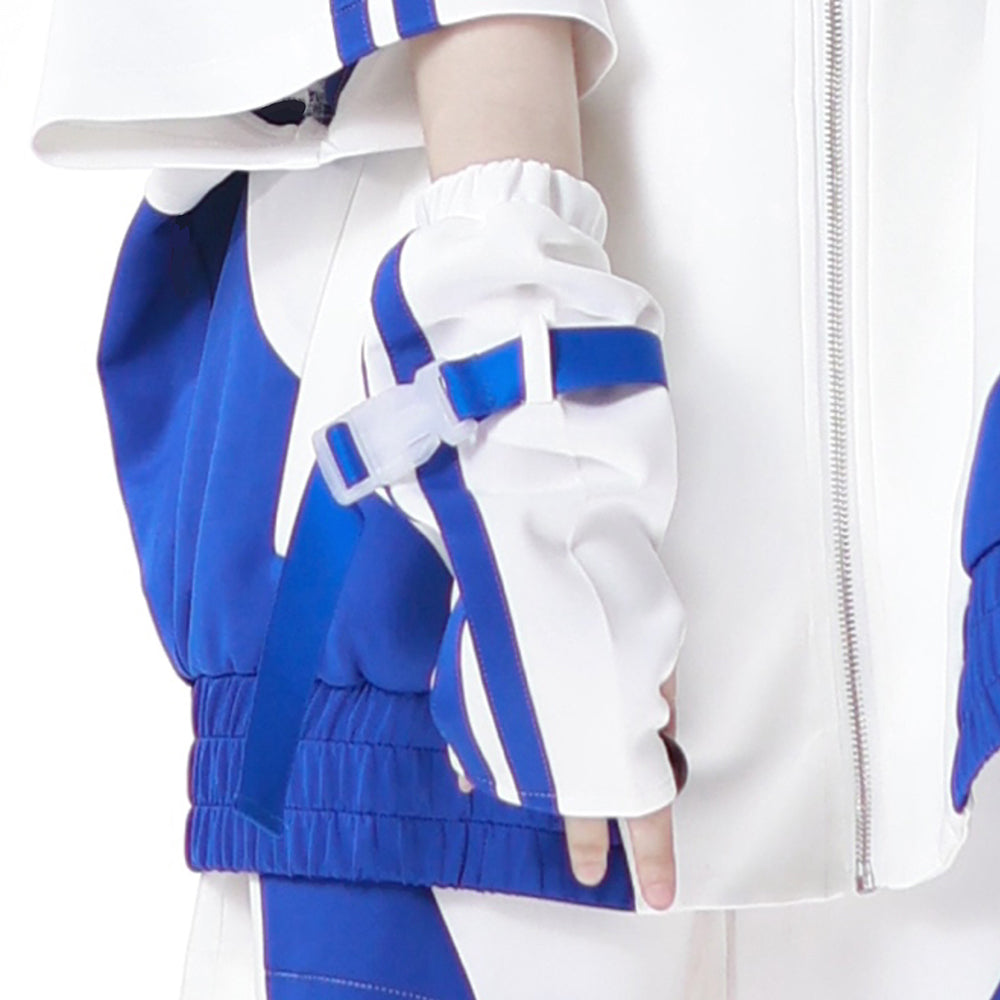 Cyber Y2K Hooded Jacket Shorts Pants Arm Sleeves Leg Warmers Headpiece