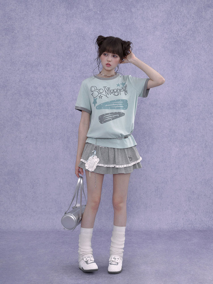 So Magnetic Pastel Ringer T-shirt
