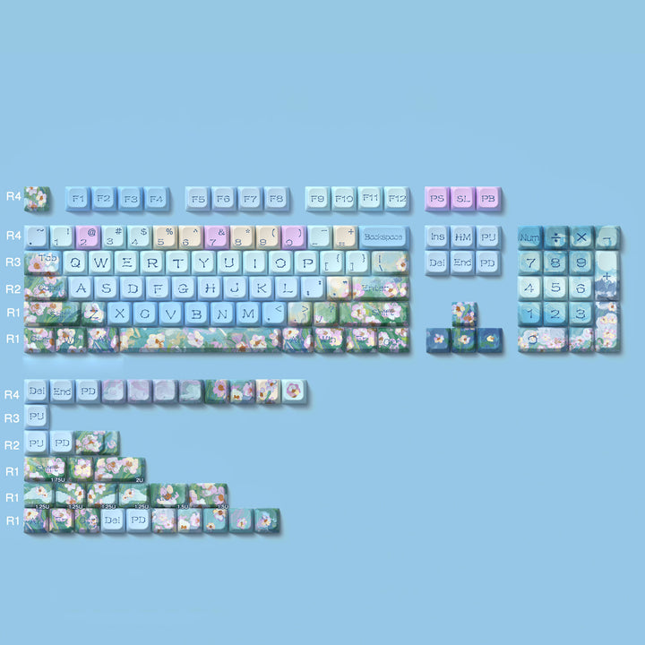 Cute Daisy Theme Keycaps Set for Mechanical Keyboards