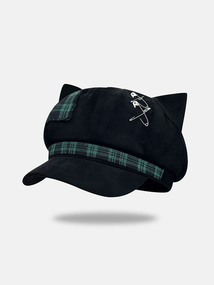 Punk Plaid Cat Ear Cap