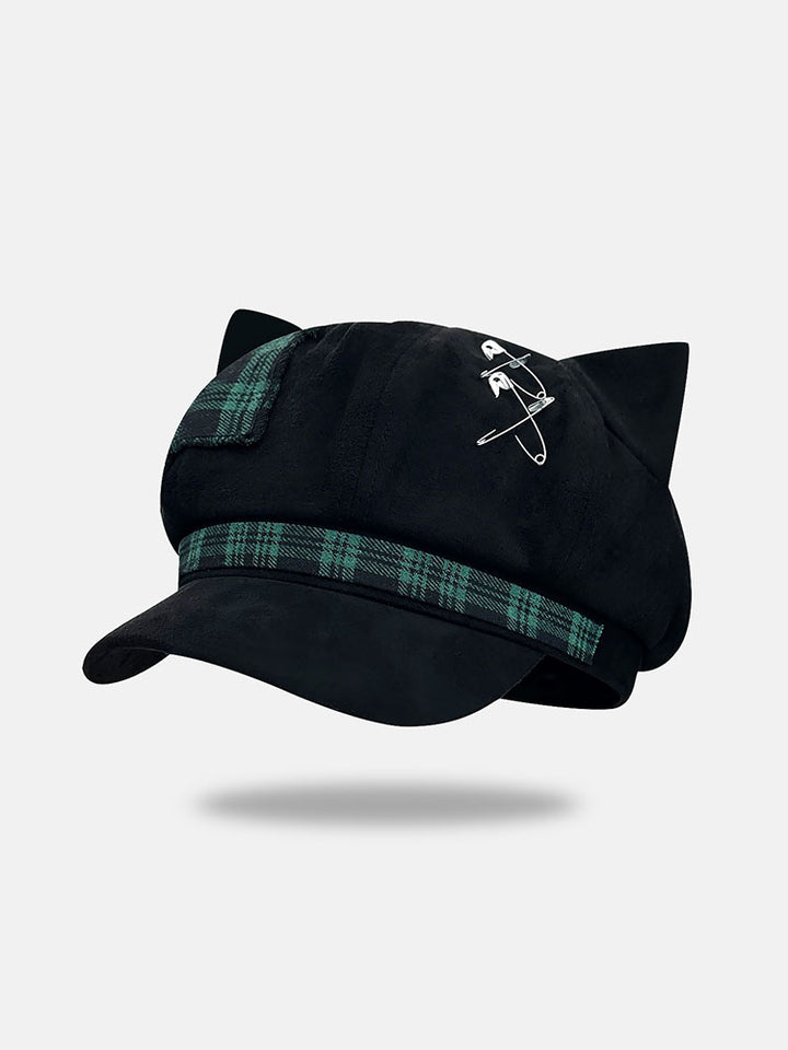 Punk Plaid Cat Ear Cap