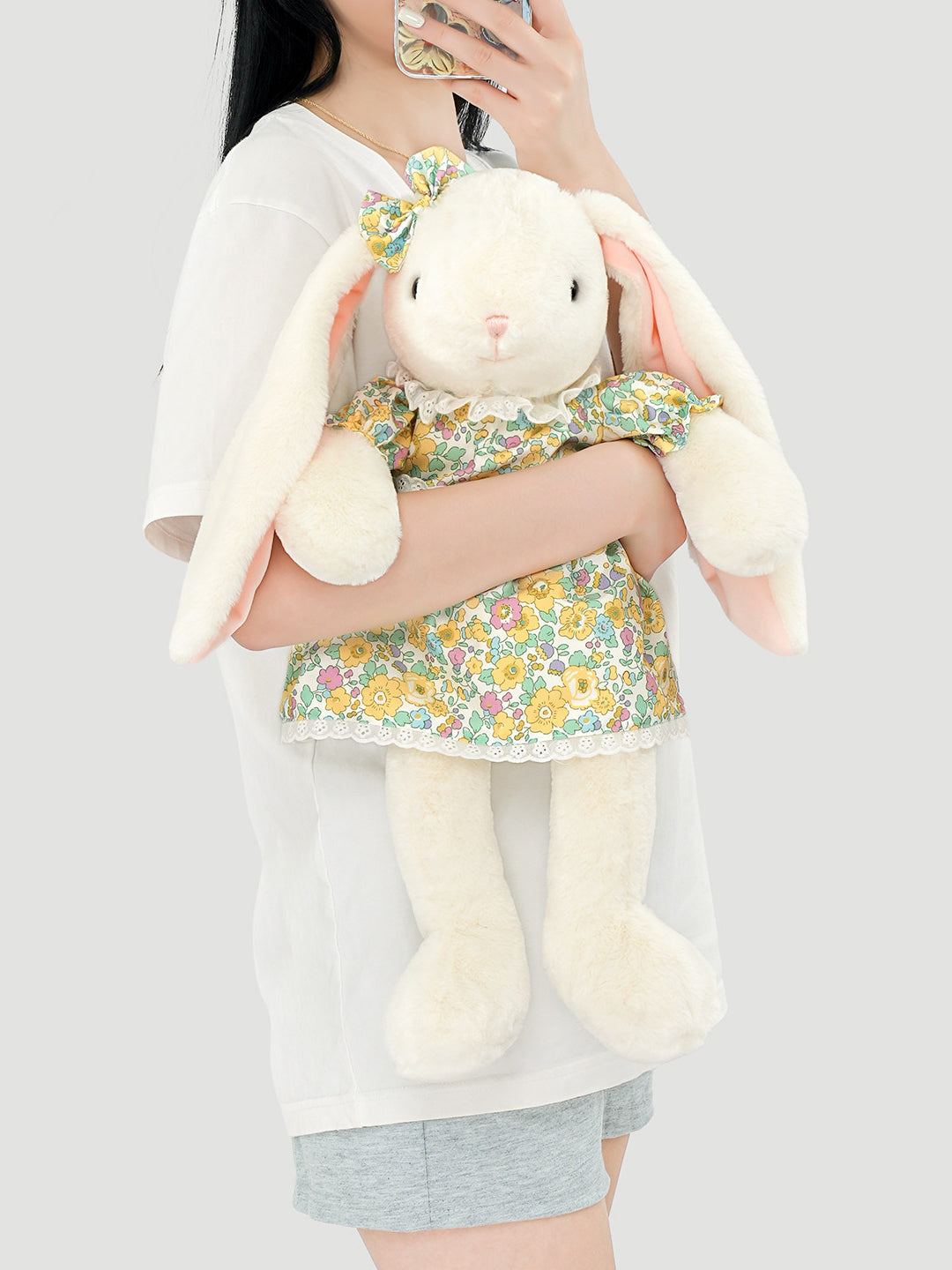 Cute Pastoral Long-Eared Stuffed Bunny Plush