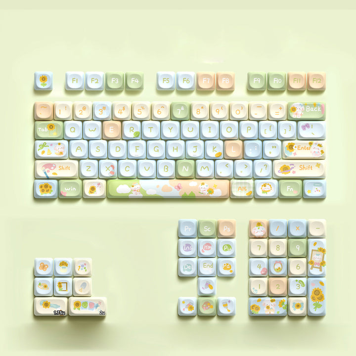 Sunflower Theme Keycaps for Mechanical Keyboards