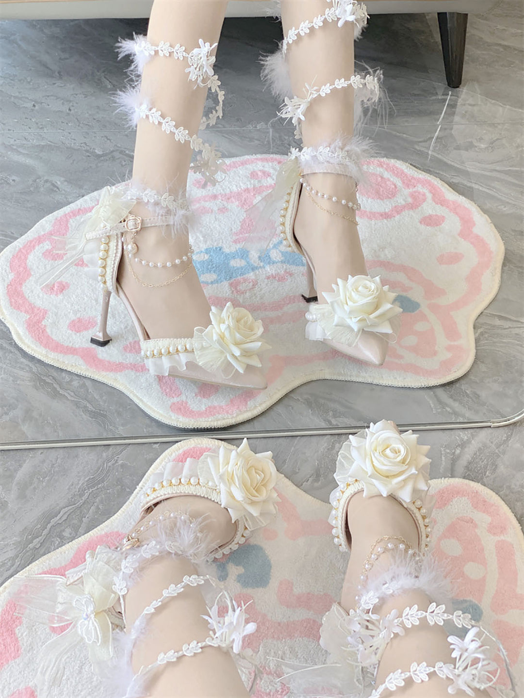 Rose Lolita High Heels