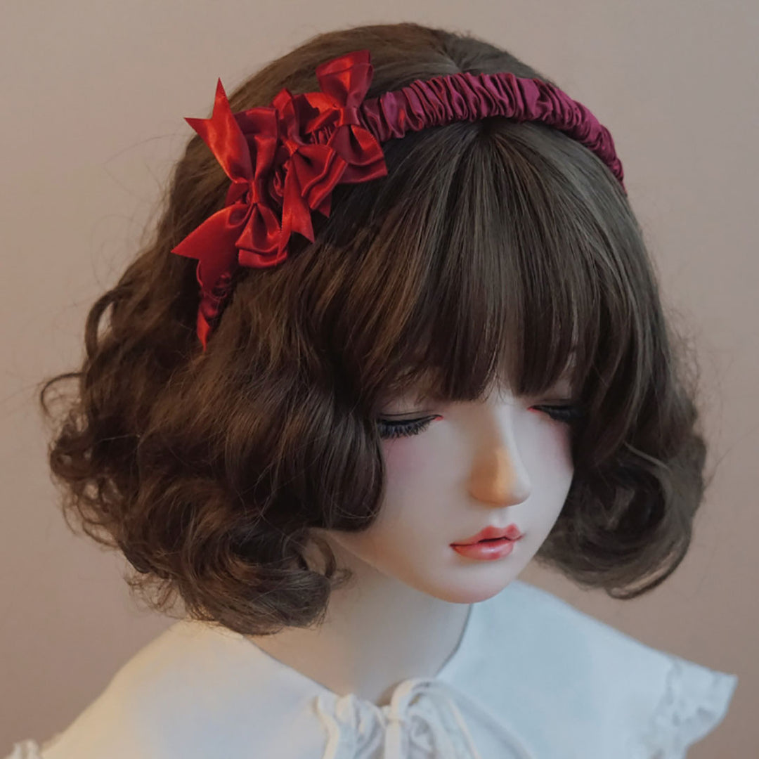 Korean Bow Ruffled Headband