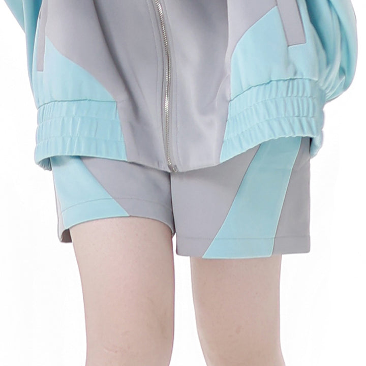 Cyber Y2K Hooded Jacket Shorts Pants Arm Sleeves Leg Warmers Headpiece
