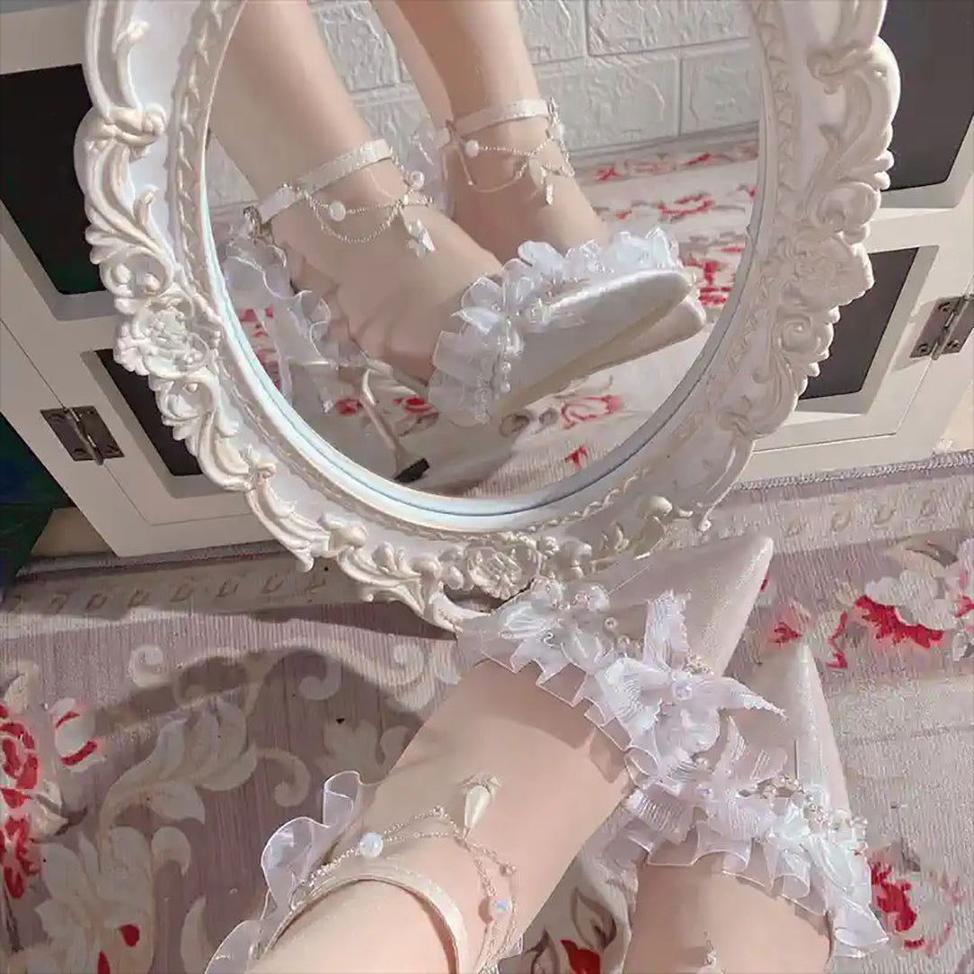 Elegant Bow Decoration Lolita High Heels