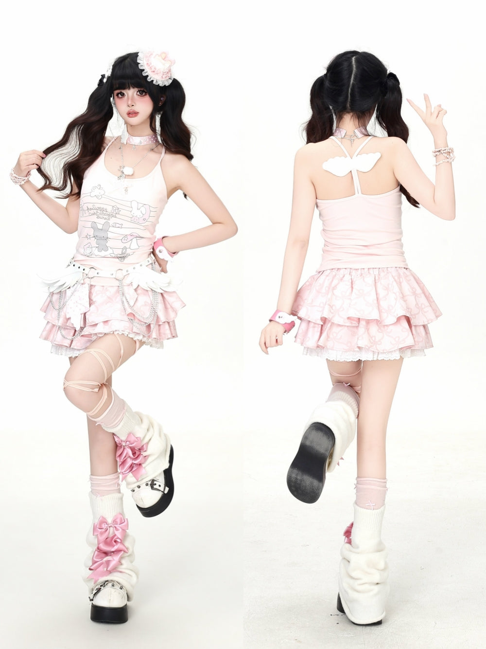 Pastel Bunny Wing Graphic Cami