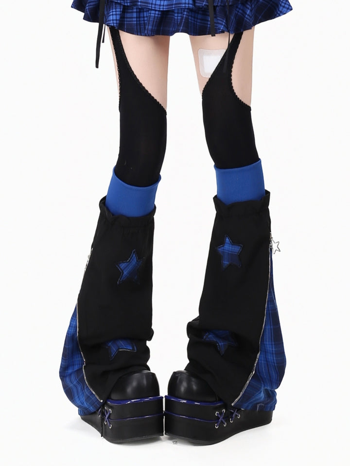 Plaid Slouch Leg Warmers