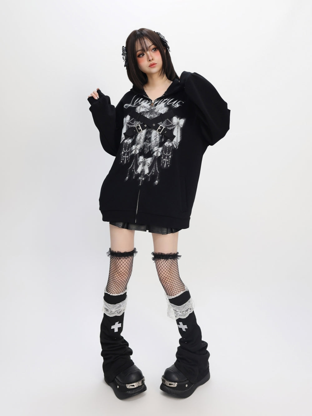 Shining Girl Plush Hoodie - Dreamy Y2K Essential with Cozy Lining