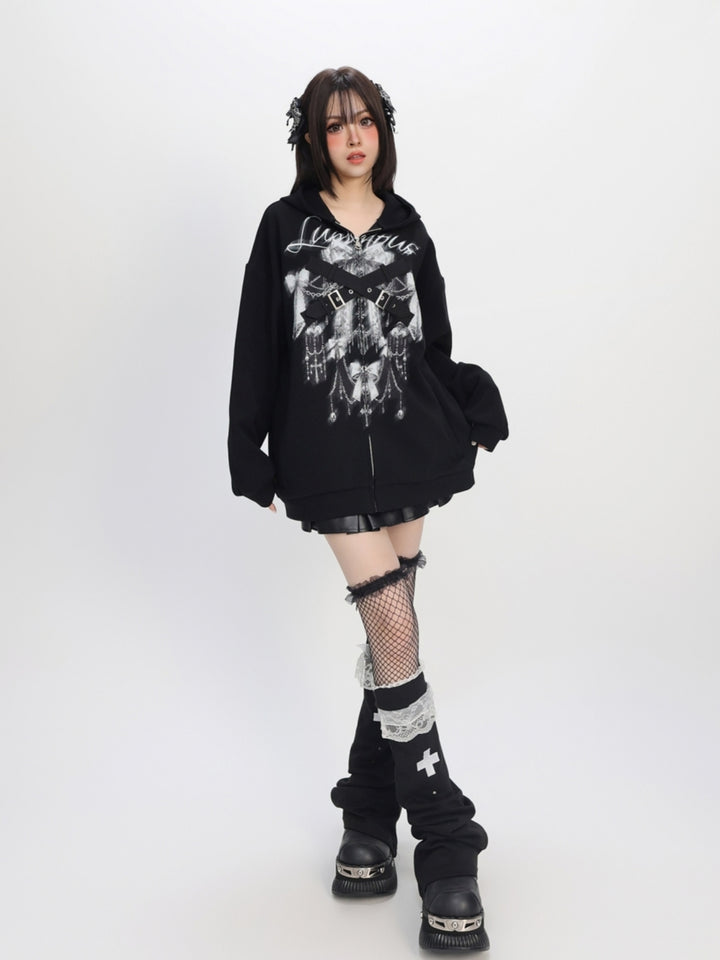 Shining Girl Plush Hoodie - Dreamy Y2K Essential with Cozy Lining