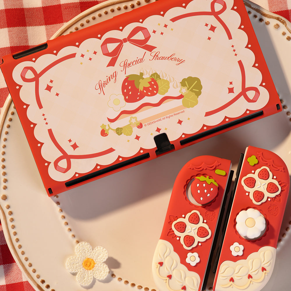 Strawberry theme Nintendo Switch Protective Case