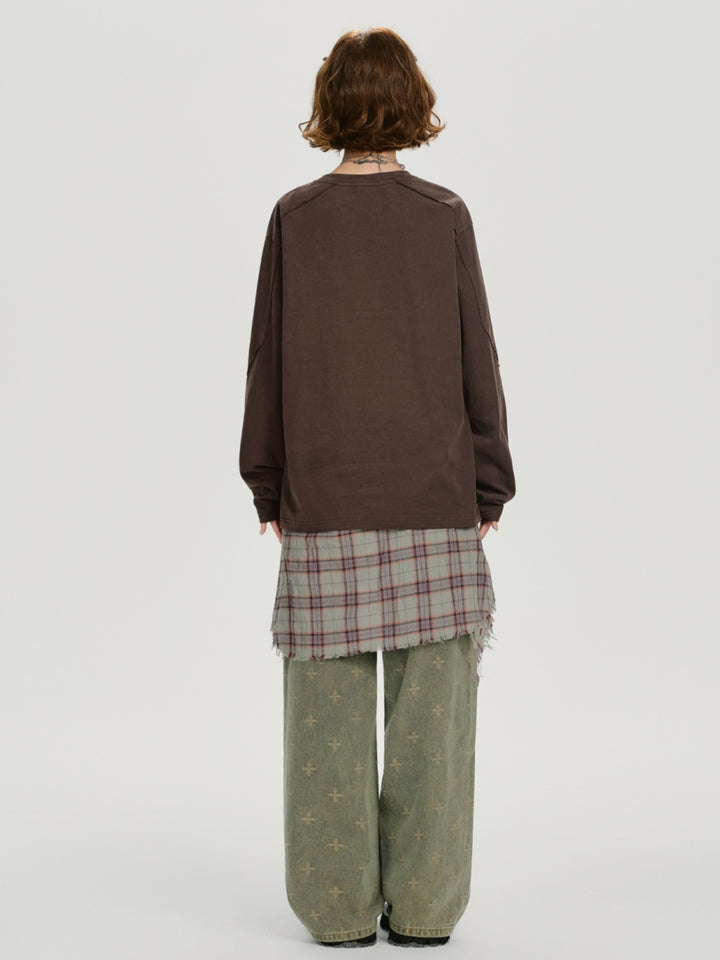 Studded Vintage Graphic Long Sleeve Top