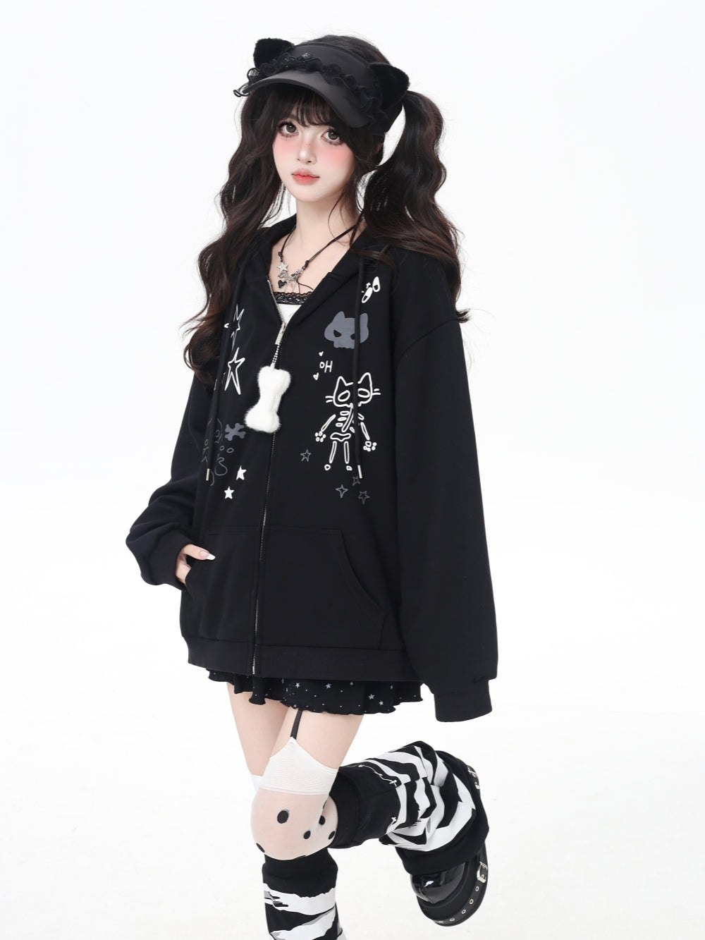 Sweet Y2K Kawaii Zip-Up Jacket