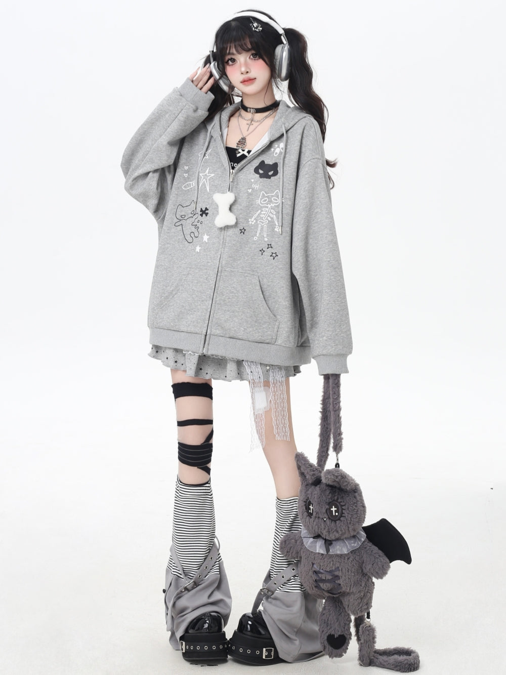 Sweet Y2K Kawaii Zip-Up Jacket