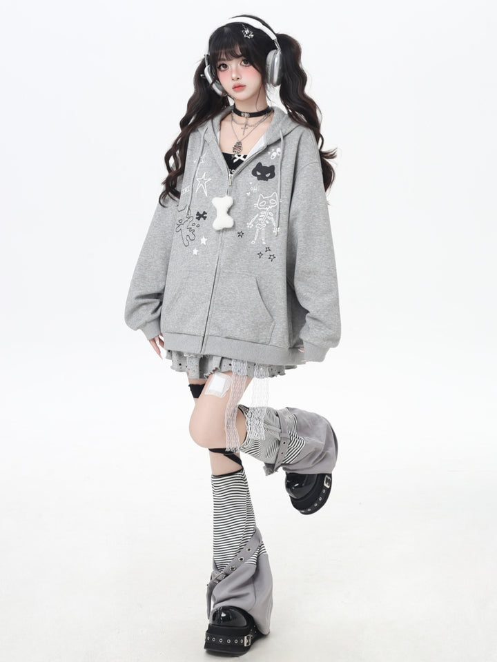Sweet Y2K Kawaii Zip-Up Jacket