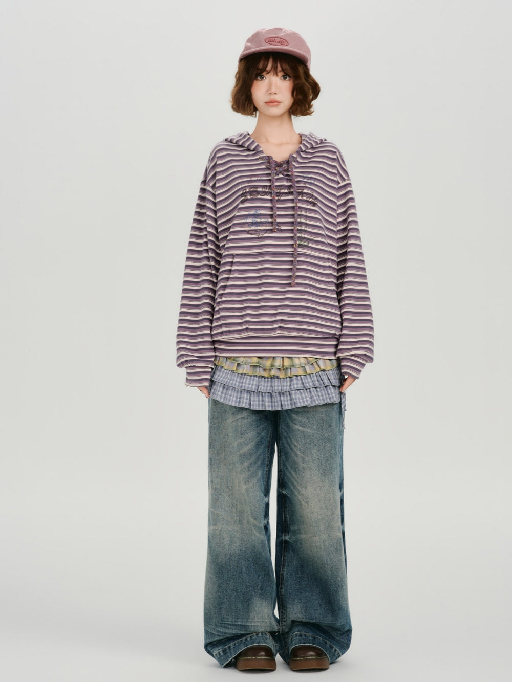 Trendy Striped Print Hoodie