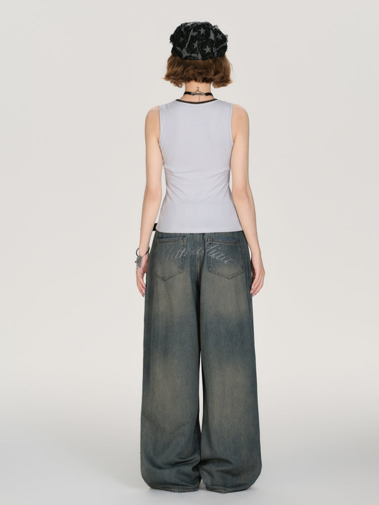 Vintage Print Vest Top