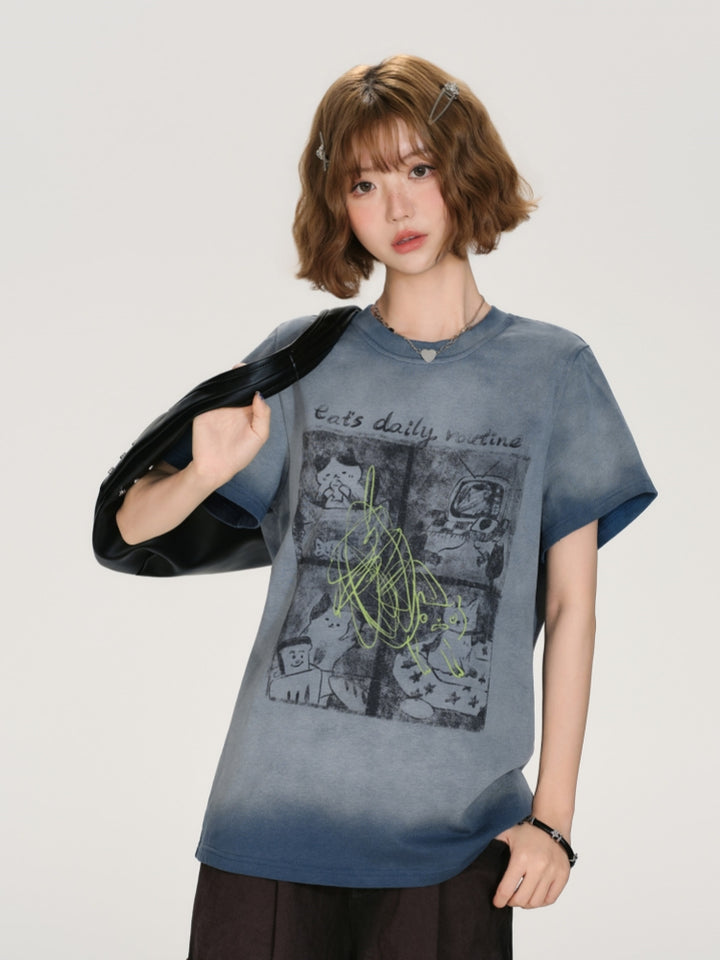 Vintage Washed Navy Tee