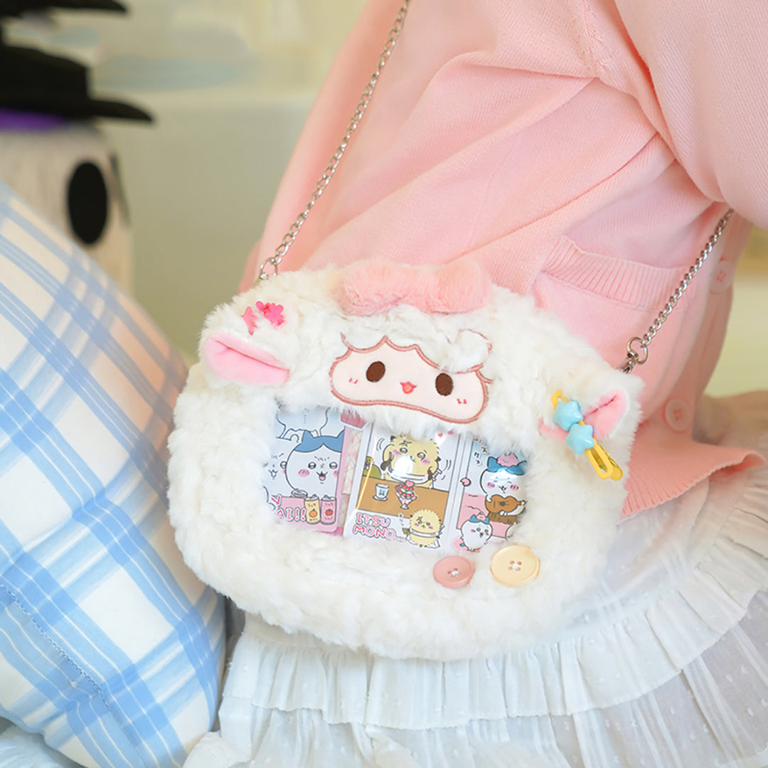 White Lamb Plush Ita Bag