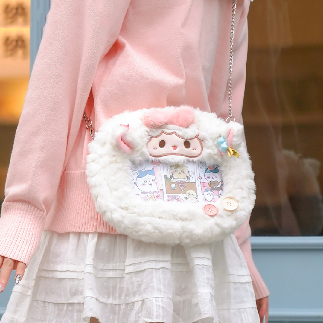 White Lamb Plush Ita Bag