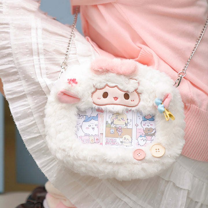 White Lamb Plush Ita Bag