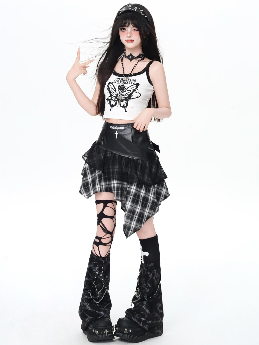 Y2K Two-Sided Streetwear Mini Skirt