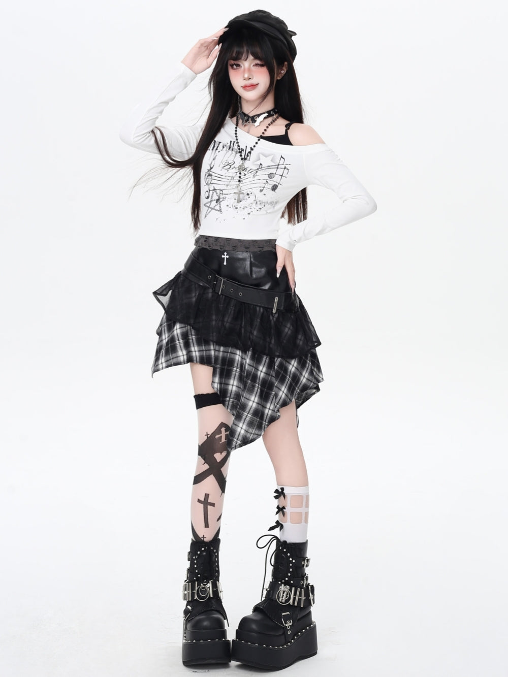 Y2K Two-Sided Streetwear Mini Skirt