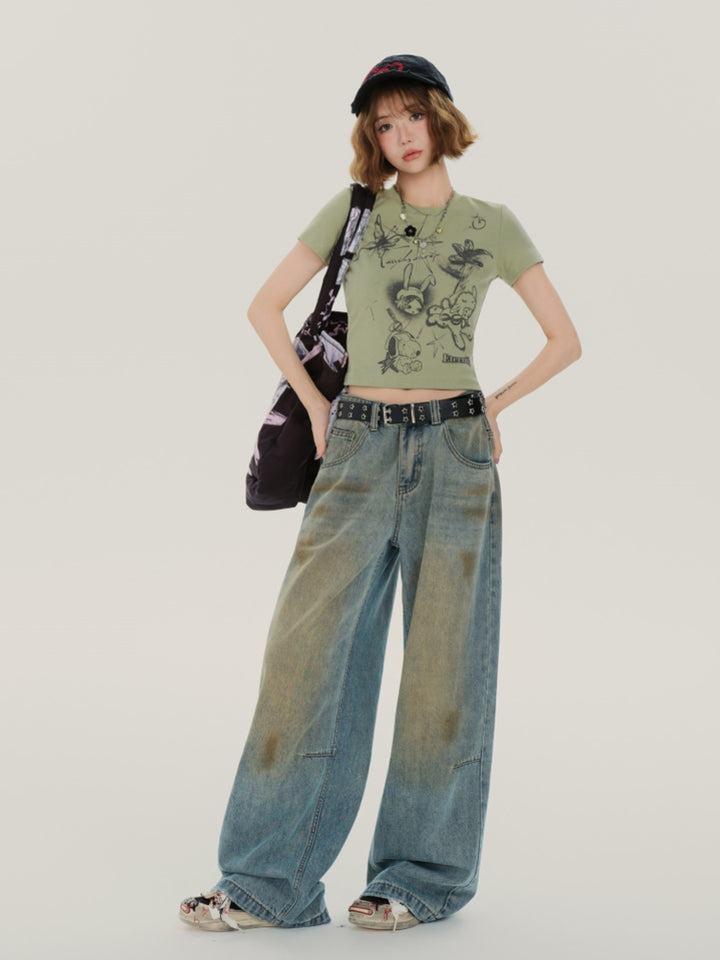 Youthful Doodle Art T-shirt - Cute & Trendy Everyday Casual Top