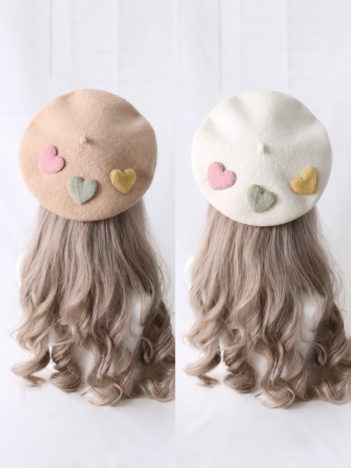 Lovely Mini Hearts Beret Hat