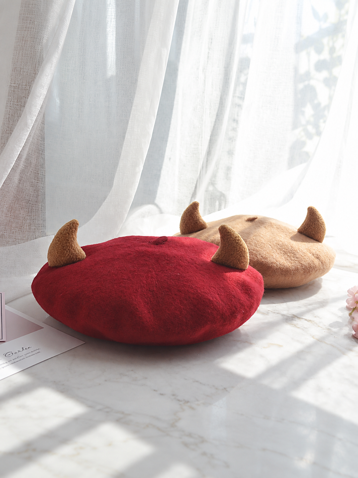 Little Devil Horn Beret Hat