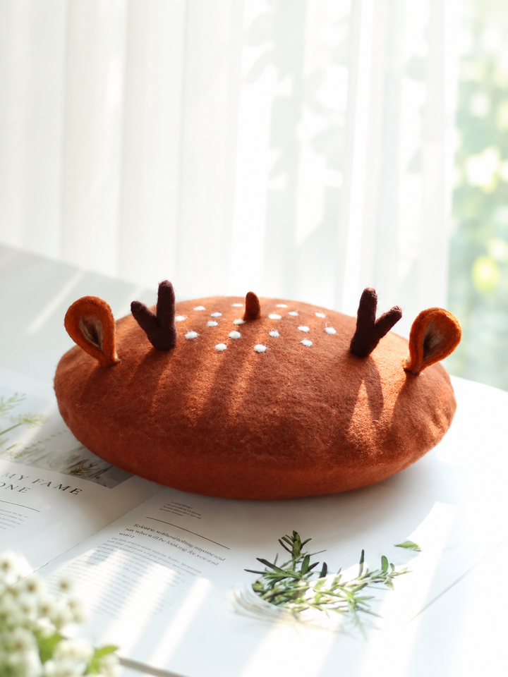 Cute Sika Deer Beret